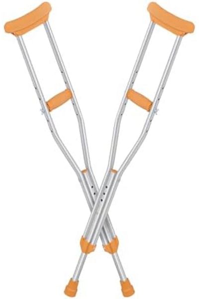 EUROBIRD monicare Underarm Crutches for Youth 4'6" - 5'2" Aluminum Adjustable Lightweight Ergonomic Walking C