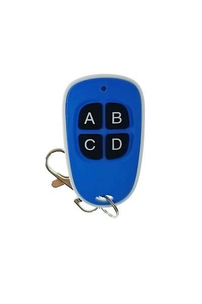 OEM Self-learning remote control, radio frequency 433Mhz, for gates, barriers, garage doors, blue