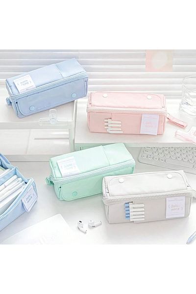womistore Kavai Pen Holder Pen Case pânză multifuncțională cu mai multe secțiuni