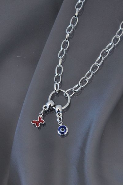 BESKAR New Season Red Butterfly Necklace