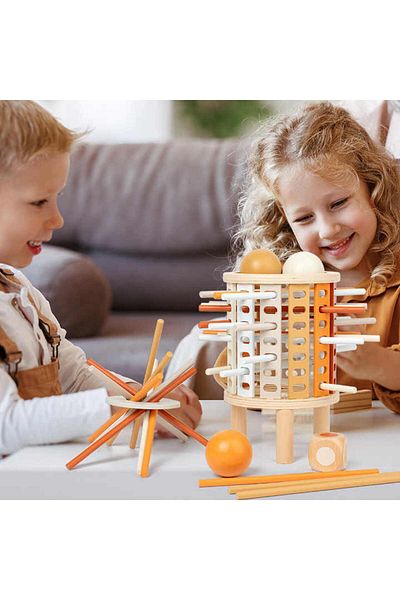 Noname Montessori Motor Skills Game with Sticks and Dice