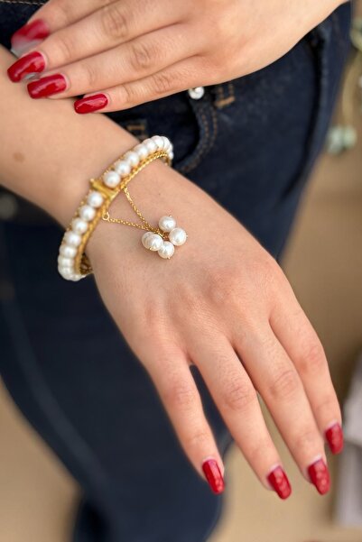 Utku Kuyumculuk 14 AYAR TAMTUR İNCİ BİLEZİK