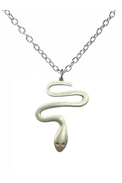 Herşey Nota Unisex Necklace with Snake Figure – 60 cm Chain, Wisdom and Transformation Themed Design