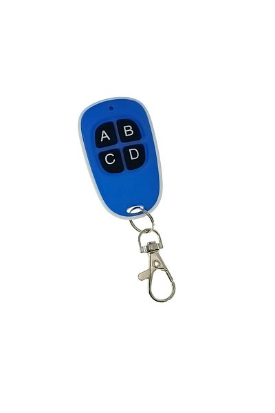 OEM Self-learning remote control, radio frequency 433Mhz, for gates, barriers, garage doors, blue