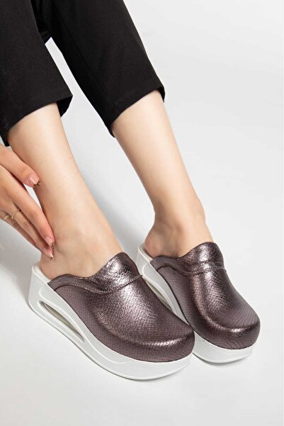 BLUMSABOTERLİK Shiny Women's Orthopedic Sabo Anatomical Sole Comfortable and Comfortable Slippers (at Home, at Work, on the Street, Everywhere)