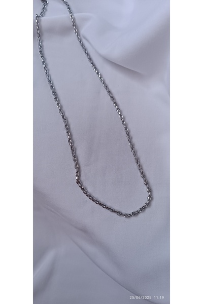 ARİ TAKI قلادة من الفولاذ للرجال مع حلقة