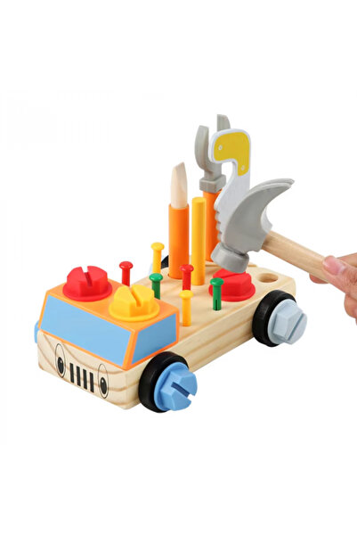 Noname Монтесори играчка 2 в 1. Работна маса и кола