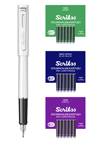 Scrikss WizDesign PUNTO DOLMAKALEM BEYAZ, ÖZEL KUTU + MAVİ - SİYAH - KIRMIZI ...