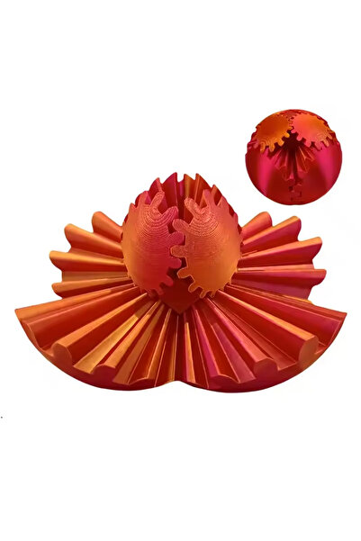 Generic 3D Baskılı Dişli Top – PLA Malzeme, Stres Giderici Dönme Oyuncağı, Taşınabilir Spinner Küre