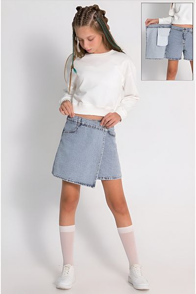 DMB BOYS & GIRLS Çaren Kids - Fusta scurtă din denim pentru fete