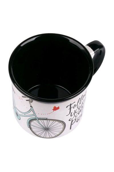 OEM Cana Alba Cu Interior Neagru Cu Mesaj ,,Follow Your Own Path" 330ml