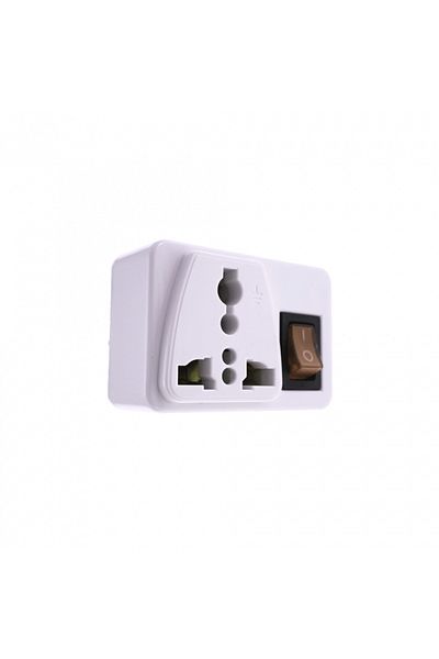 OEM Us/uk to Europe plug adapter, with switch, cb-06, white
