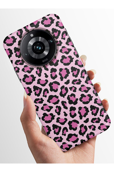 realme 11 Pro Plus Kılıf Kamera Korumalı Baskılı Silikon Kapak - pinkleopar