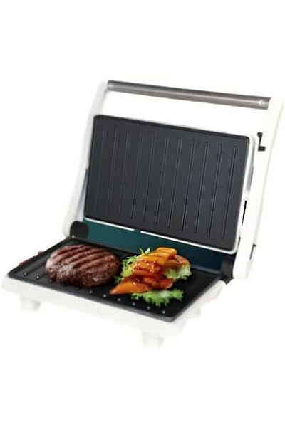 HOME MASTER Electric Sandwich Maker Grill, 750 Watt, Non-Stick Plates, Stainless Steel
