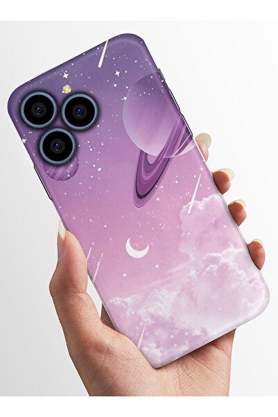 omix X7 Kılıf Kamera Korumalı Baskılı Silikon Kapak - purplespace