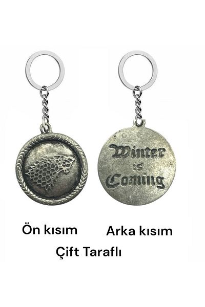 Herşey Nota Game of Thrones Style Double-Sided Unisex Keychain – Loyalty Themed Design with Legendary Symbols