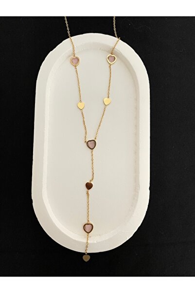 Luna Y Model Çelik Fenomen Kalp Kolye