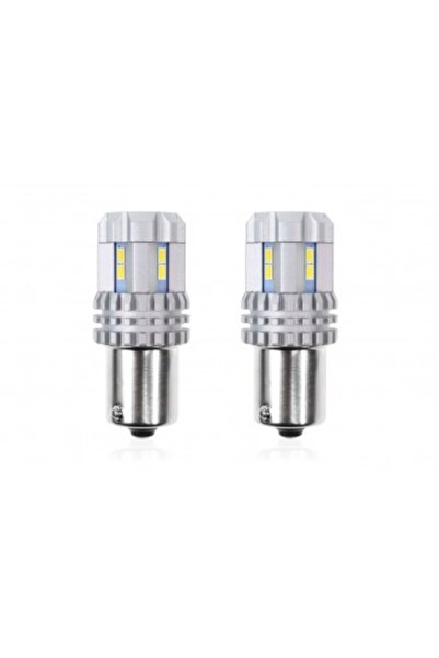 AMIO Set de 2 becuri auto LED P21W (BA15S) UltraBright 12v/24v 1000lm alb