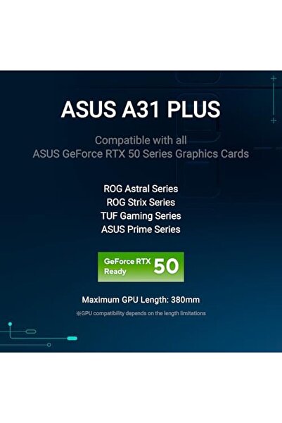 ASUS Computer Case A31 Plus TG ARGB Transparent Side Glass for Cable Management with Adjustable RGB Light