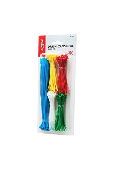 XTREME Set de 250 de bride de cablu zimțate din nailon, 2,5x100 mm și 2,5x200...