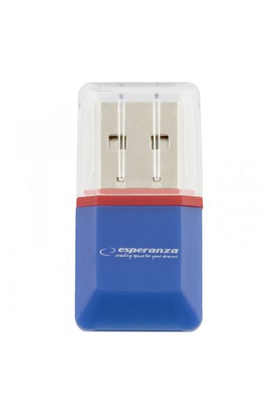 ESPERANZA Microsd Card Reader, Usb 2.0, Blue