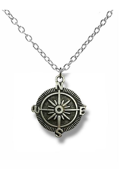 Herşey Nota Unisex Keychain with Compass Figure – Guiding and Guidance Themed Design