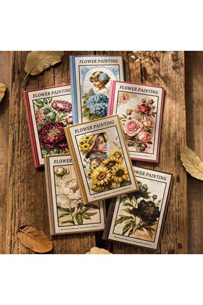 İthal U1-30 sayfa çiçek Scrapbook kağıt - Renk : Siyah