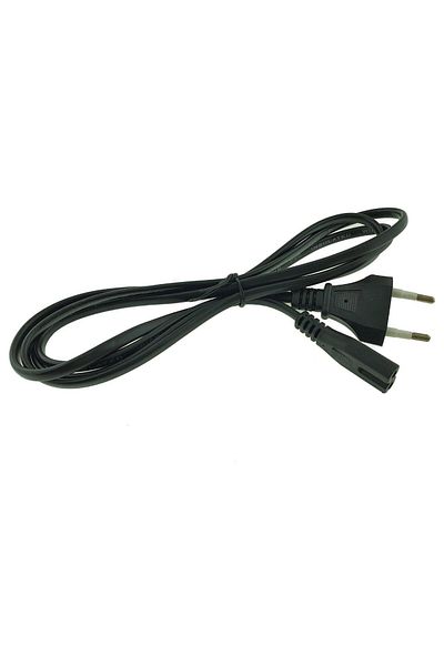 OEM Power cable for TV, radio, clock, laptop, CABLUCAS, length 1.4m, 2 pins, C7, 2.5A, 250V, black