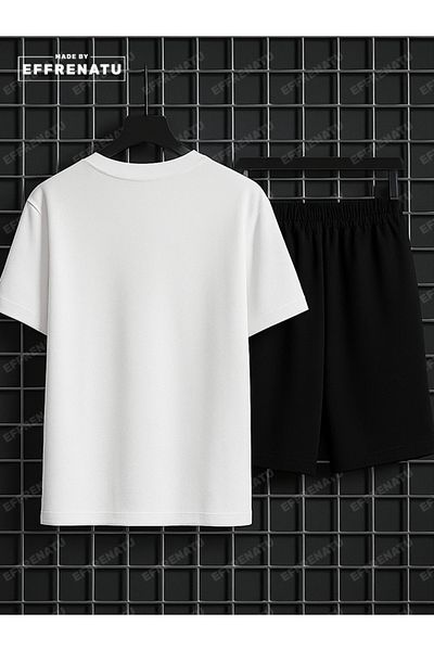 EFFRENATU hıla fashion Σορτς T-shirt Σετ RELAX PRINTED