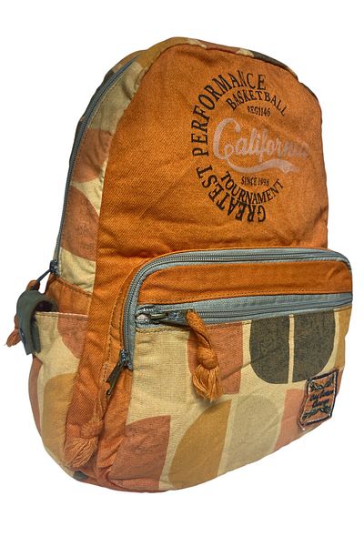 Old Cotton Quality Colorful Vintage Design Daily Backpack Trip School Travel Bag 31 cm X 41 cm
