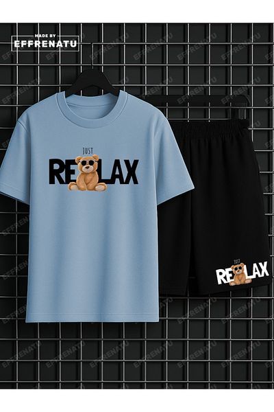 EFFRENATU hıla fashion Σορτς T-shirt Σετ RELAX PRINTED