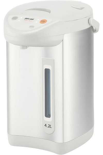 HOME MASTER Electric Water Kettle from Stainless Steel, Thermo Press, 14 Sections, 4.2 Liters