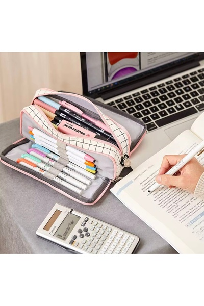 womistore Kavai Pen Holder Pen Case multifuncțional cu mai multe compartimente
