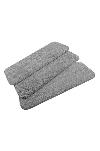 ESPERANZA Set of 3 microfiber refills for rectangular flat mop with hook, loop fastening, 41.5 x 14 cm