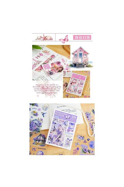 İthal U3-10 Sheets Pet Sticker Block - Color : Blue