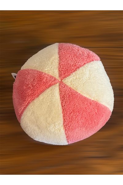 happyteks boutique Pink Cream Ball Pillow Cushion Throw Pillow