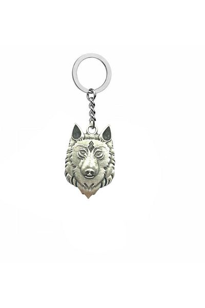 Herşey Nota Kolbi Wolf Head Figured Unisex Keychain – Power, Loyalty and Bond with Nature Themed Design