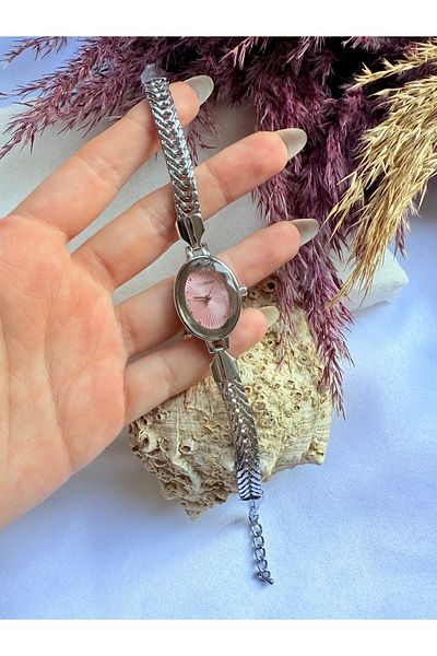 TD TRENDDURAGI Vintage Adjustable Cord Silver Inside Pink Women Wrist Watch