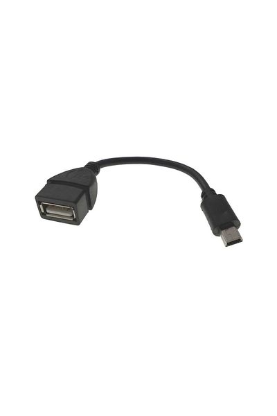 OEM OTG cable USB female - mini USB 5P male 10 cm, black