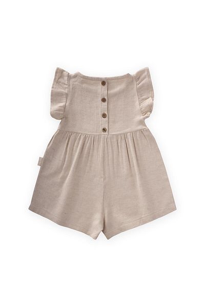 Cigit Linen Jumpsuit 0-3 Years Natural
