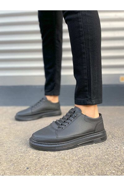 Joy Ayakkabı Jy0535 Prime Lace-Up Skin Men's Casual Sneaker Shoes Cst - Black