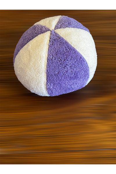 happyteks boutique Lilac Ecru Ball Pillow Throw Pillow Cushion