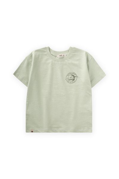 Cigit Μπλουζάκι με στάμπα Astronaut 2-10 ετών Water Green