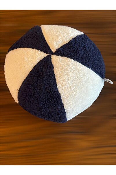 happyteks boutique Navy Blue Ball Pillow Throw Pillow