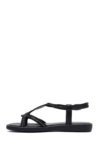 Derimod Women's Black Stone Sandals 25Sfe464614
