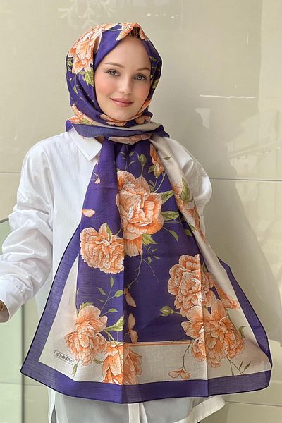 ipekevi Silk Peony Tenzel Shawl