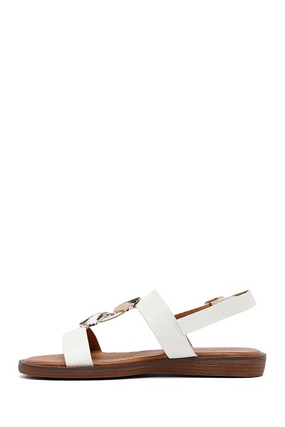 Derimod Women's White Accessory Detailed Sandals 25Sfe464518