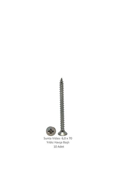 SUNTA VİDASI YHB 6,0 x 70mm 10 Adet
