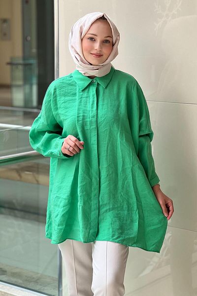 Nuss Classic Kupra Shirt with Hidden Buttons