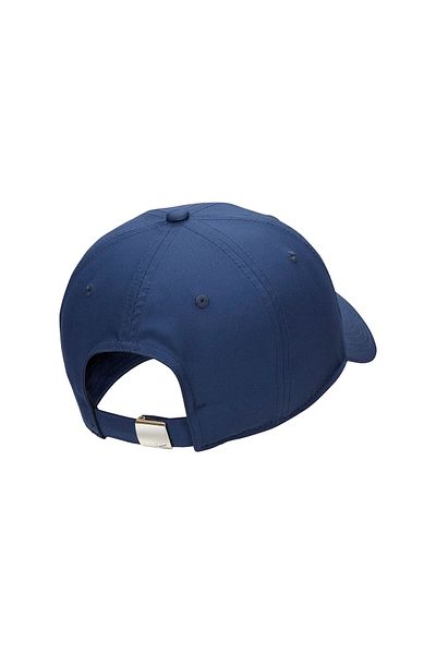Nike Hat Dri-Fit Club Metal Swoosh Unisex Navy Blue Hat